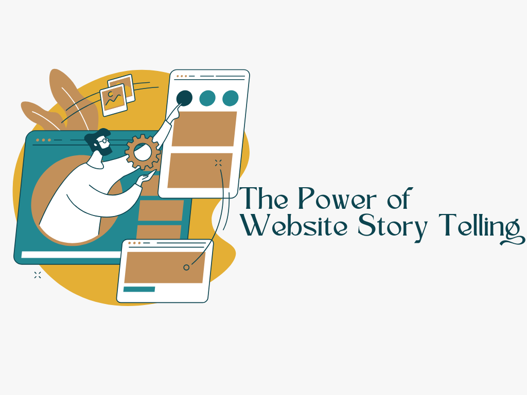 A graphic storytelling how designers design a website and choose colors. 